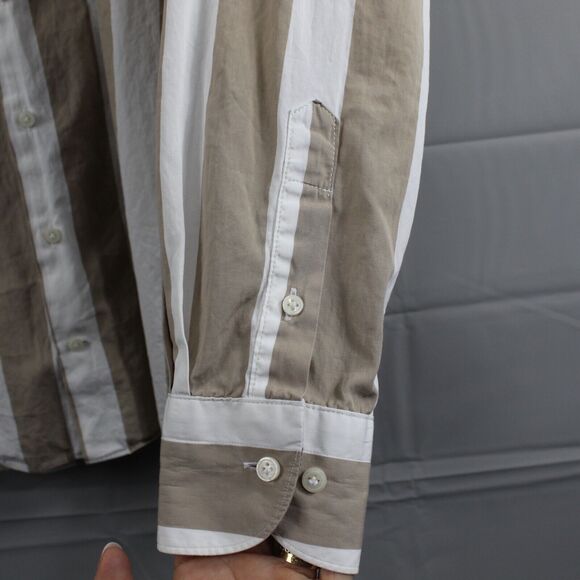 Suitsupply Beige and White Striped Dress Shirt - Picture 4 of 10